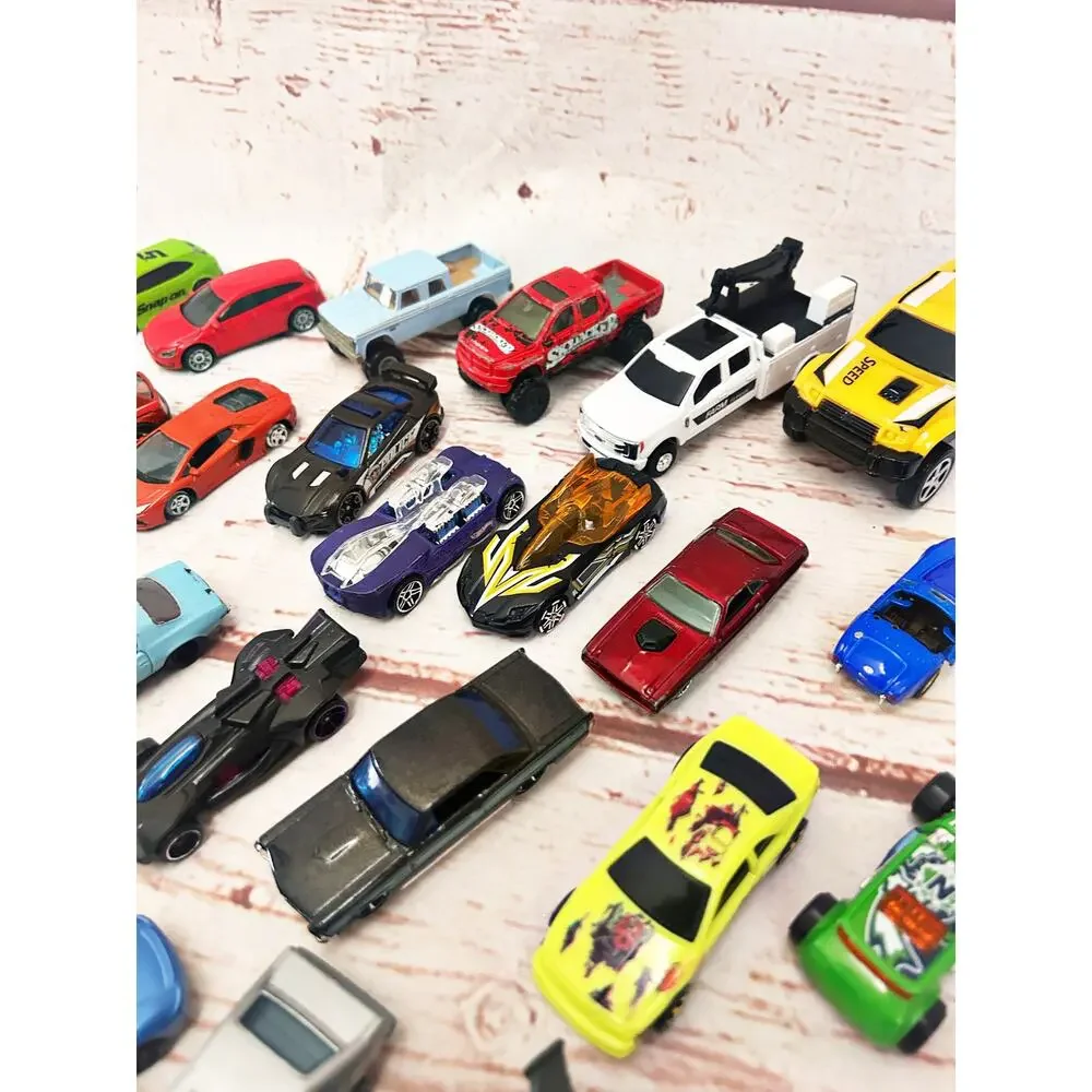 HOT WHEELS & MATCHBOX Diecast Car Lot 33 Mixed Variety Trucks Racing Classics